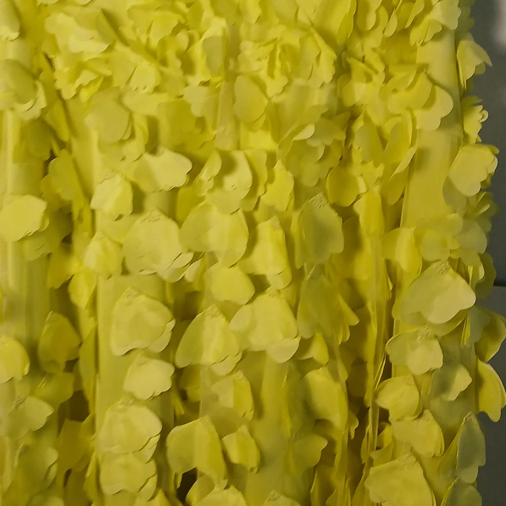 ANTHROPOLOGY Maeve FLOATY Sunny Lemon Lime Appliqued MINI Dress. Size M EUC! - Picture 9 of 13